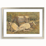 Pastoral Cows Modern Wall Art - Tranquil Contemporary Decor for Living Rooms