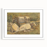 Pastoral Cows Modern Wall Art - Tranquil Contemporary Decor for Living Rooms