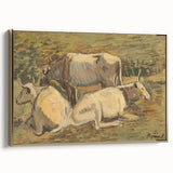 Pastoral Cows Modern Wall Art - Tranquil Contemporary Decor for Living Rooms