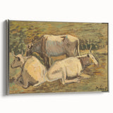 Pastoral Cows Modern Wall Art - Tranquil Contemporary Decor for Living Rooms