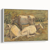 Pastoral Cows Modern Wall Art - Tranquil Contemporary Decor for Living Rooms