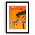 Retro Tanzania Travel Poster - Vintage Safari Wall Art