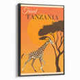 Retro Tanzania Travel Poster - Vintage Safari Wall Art
