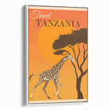 Retro Tanzania Travel Poster - Vintage Safari Wall Art