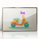 Boys Room Wall Art - Hand-Drawn Scooter Kids Wall Art Prints