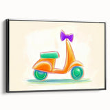 Boys Room Wall Art - Hand-Drawn Scooter Kids Wall Art Prints