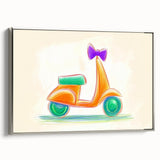 Boys Room Wall Art - Hand-Drawn Scooter Kids Wall Art Prints