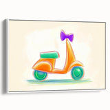 Boys Room Wall Art - Hand-Drawn Scooter Kids Wall Art Prints