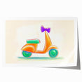Boys Room Wall Art - Hand-Drawn Scooter Kids Wall Art Prints