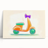 Boys Room Wall Art - Hand-Drawn Scooter Kids Wall Art Prints