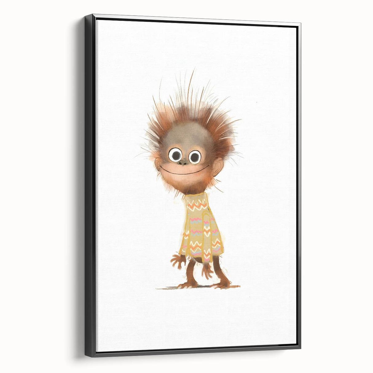 Quirky Orangutan Nursery Wall Art – Baby Room & Kids Jungle Decor