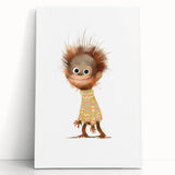 Quirky Orangutan Nursery Wall Art – Baby Room & Kids Jungle Decor