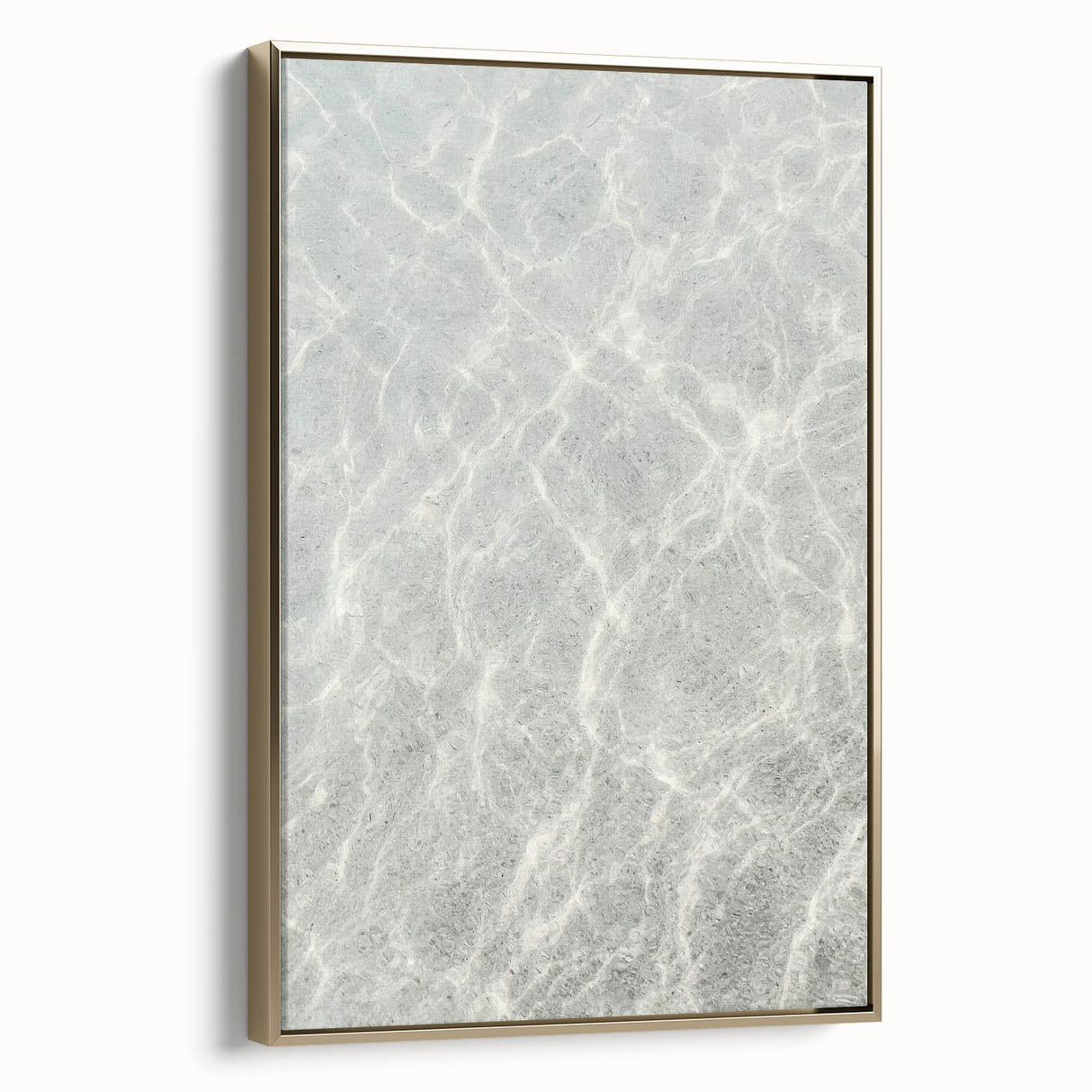 Landscape painting on framed canvas featuring a summer scene in muted earth tones, ideal for bedroom wall art.