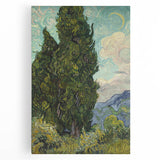 Black and white stretched canvas print of Van Gogh's artwork, ideal for kitchen wall art or bedroom ambiance.