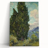 Large black and white stretched canvas print of Van Gogh's Starry Night, ideal for kitchen wall art.