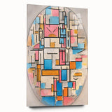 Piet Mondrian’s Oval Composition - Modern Abstract Wall Art Print