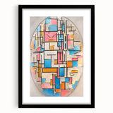 Piet Mondrian’s Oval Composition - Modern Abstract Wall Art Print