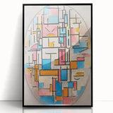 Piet Mondrian’s Oval Composition - Modern Abstract Wall Art Print