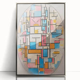 Piet Mondrian’s Oval Composition - Modern Abstract Wall Art Print