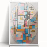 Piet Mondrian’s Oval Composition - Modern Abstract Wall Art Print