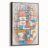 Piet Mondrian’s Oval Composition - Modern Abstract Wall Art Print