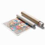 Piet Mondrian’s Oval Composition - Modern Abstract Wall Art Print