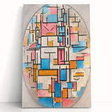 Piet Mondrian’s Oval Composition - Modern Abstract Wall Art Print