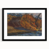 Modern Wall Art: Autumn River Valley with Vibrant Seasonal Colors