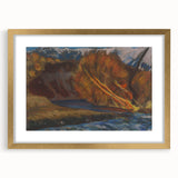 Modern Wall Art: Autumn River Valley with Vibrant Seasonal Colors