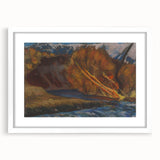 Modern Wall Art: Autumn River Valley with Vibrant Seasonal Colors