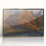 Modern Wall Art: Autumn River Valley with Vibrant Seasonal Colors