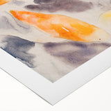 Modern Wall Art: Abstract Fish Watercolor with Soft Pastel Tones