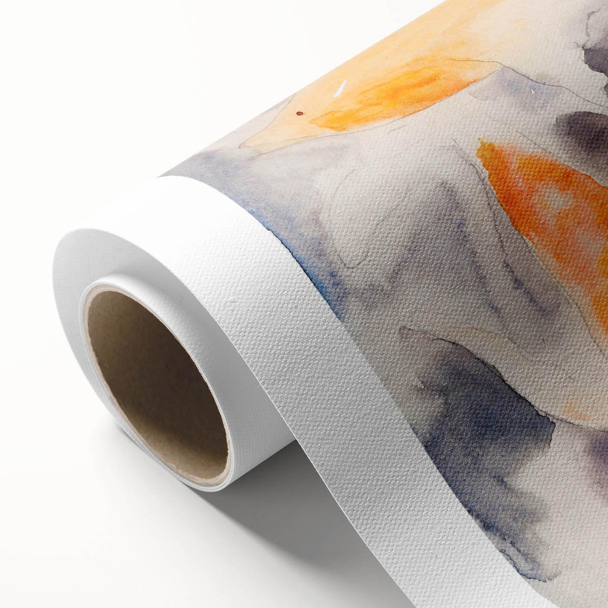 Modern Wall Art: Abstract Fish Watercolor with Soft Pastel Tones