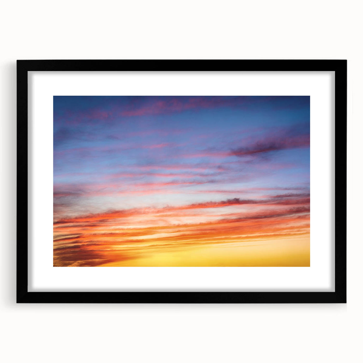 Sunset Sky Abstract Wall Art – Dynamic Colorful Cloud Photography