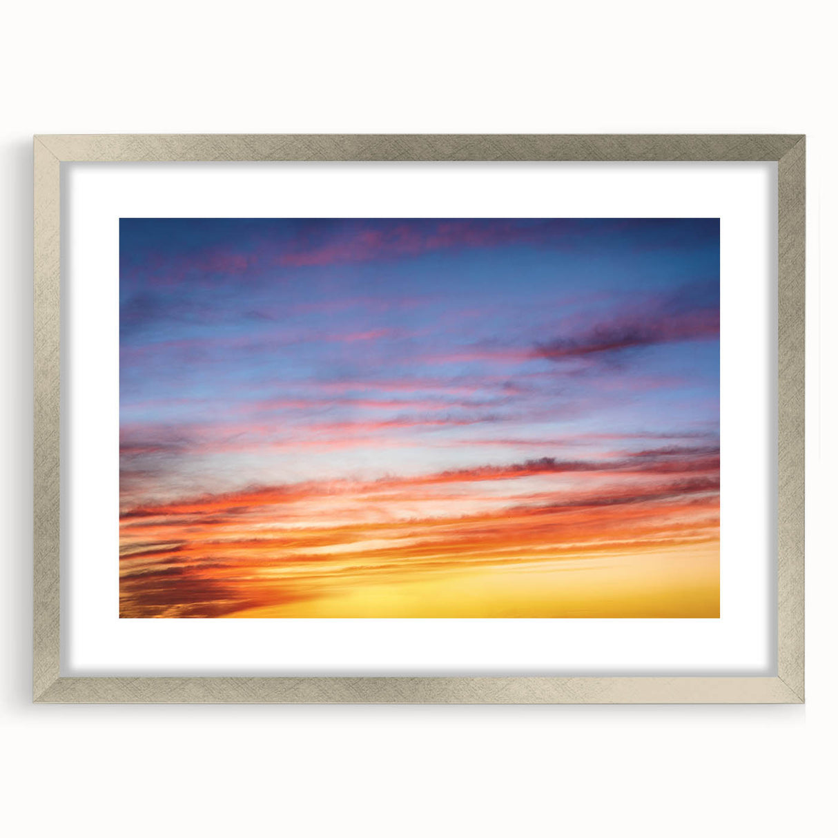 Sunset Sky Abstract Wall Art – Dynamic Colorful Cloud Photography