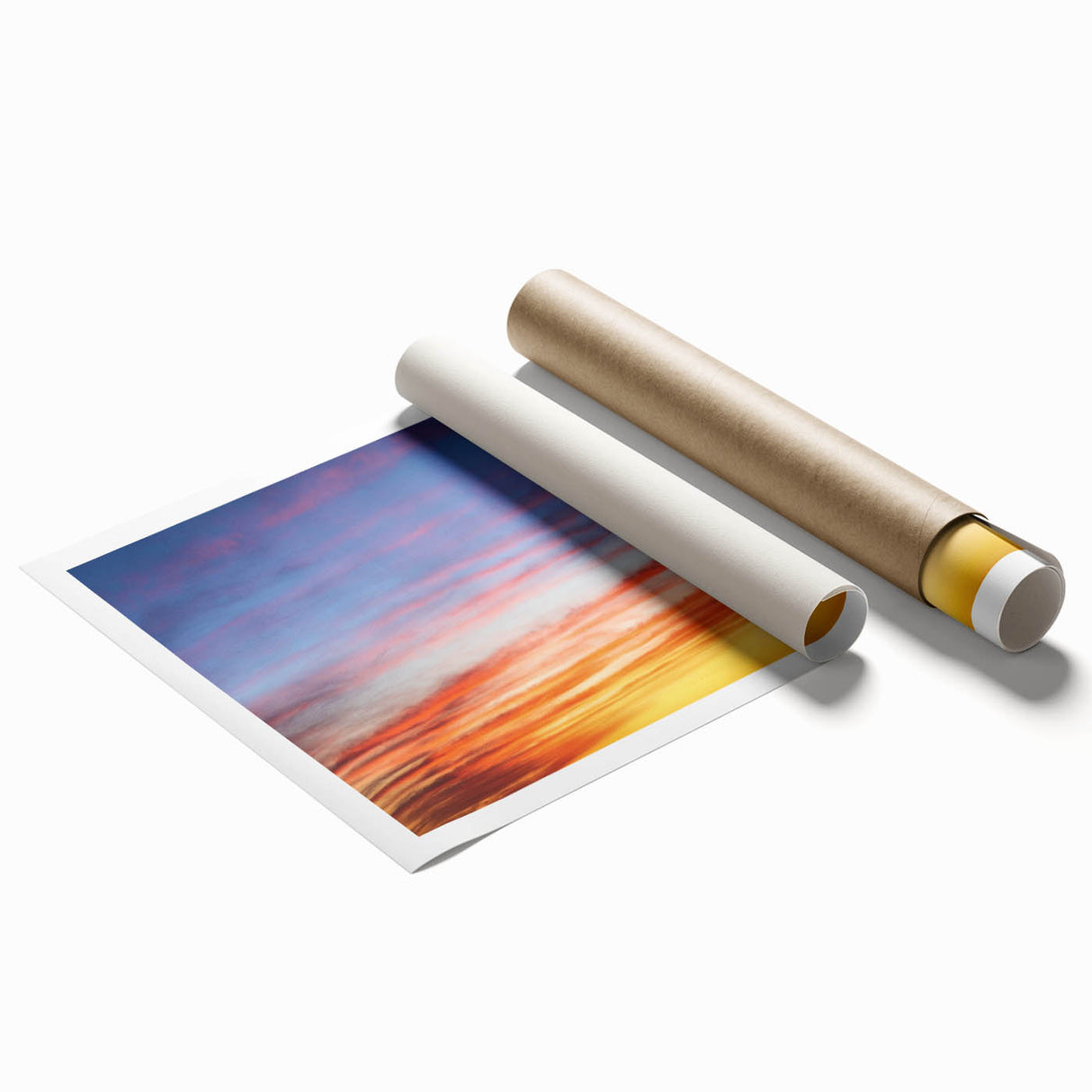 Sunset Sky Abstract Wall Art – Dynamic Colorful Cloud Photography