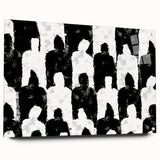 Customizable Bedroom Wall Art – Abstract Black & White Silhouettes