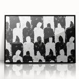 Customizable Bedroom Wall Art – Abstract Black & White Silhouettes