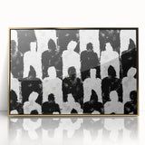 Customizable Bedroom Wall Art – Abstract Black & White Silhouettes
