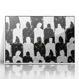Customizable Bedroom Wall Art – Abstract Black & White Silhouettes