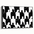 Customizable Bedroom Wall Art – Abstract Black & White Silhouettes