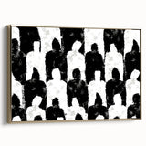 Customizable Bedroom Wall Art – Abstract Black & White Silhouettes