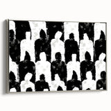 Customizable Bedroom Wall Art – Abstract Black & White Silhouettes