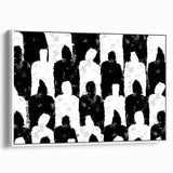 Customizable Bedroom Wall Art – Abstract Black & White Silhouettes