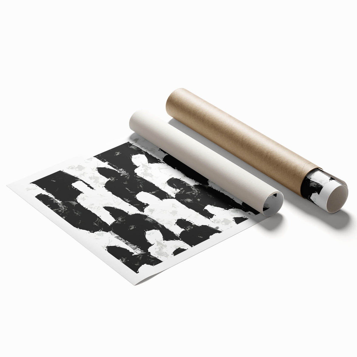 Customizable Bedroom Wall Art – Abstract Black & White Silhouettes