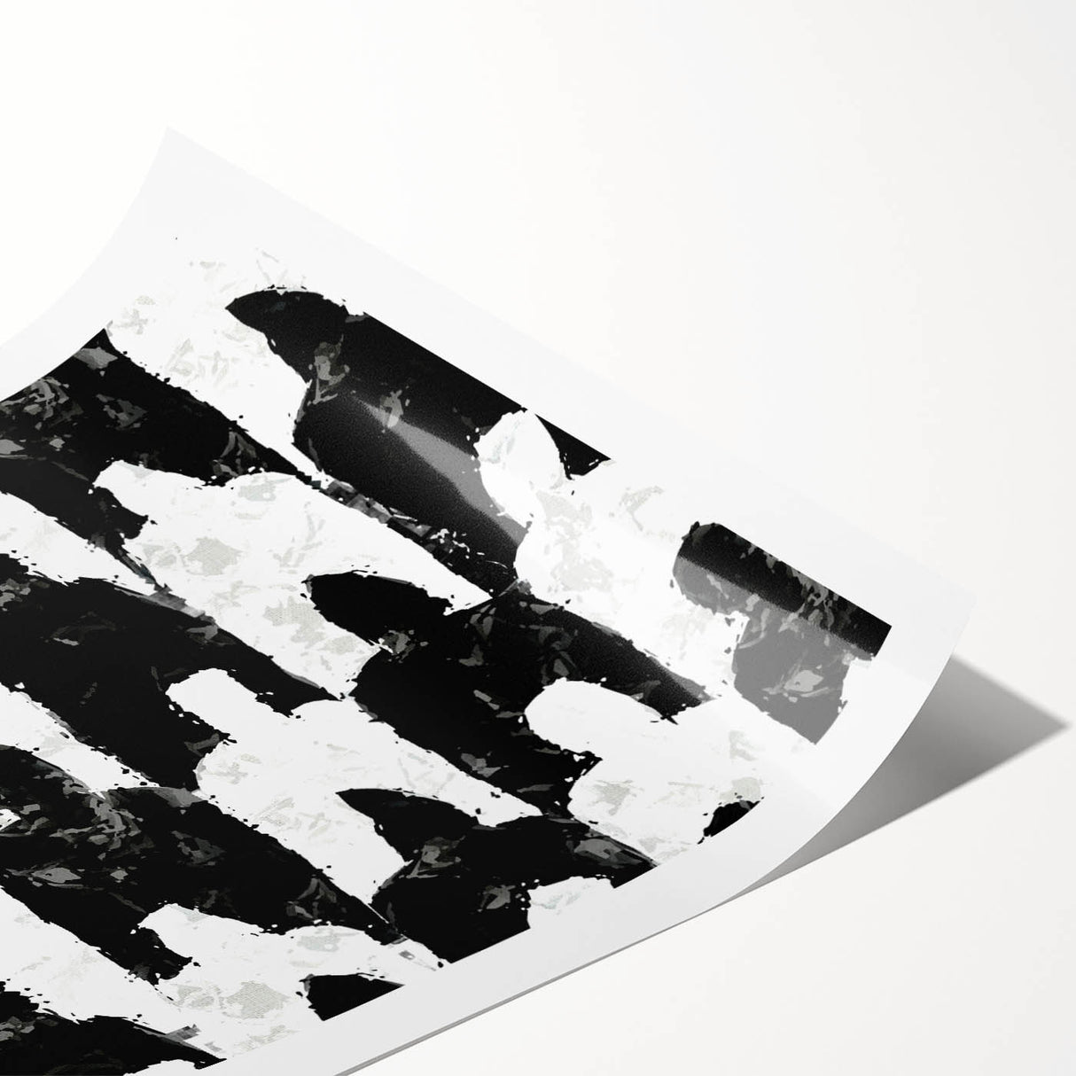 Customizable Bedroom Wall Art – Abstract Black & White Silhouettes