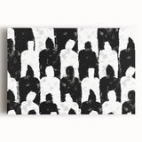 Customizable Bedroom Wall Art – Abstract Black & White Silhouettes