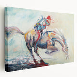 Energetic Abstract Horse – Modern Large Wall Art for Living Room