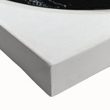 Close-up of a vibrant abstract geometric stretched canvas art piece showcasing bold colors and intricate patterns, perfect for modern home decor or artistic interiors.