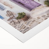 Art deco poster featuring a Greek architecture door design on rolled canvas, suitable for dining room or bathroom wall art.